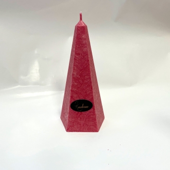 Punane looduslik taimsest steariinist püramiid küünal Natural Vegetable Stearin Red Pentaginal Pyramid Candle