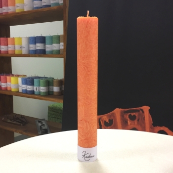 Oranž sammasküünal looduslikust vahast Orange Natural Pillar Candle Kaabsoo