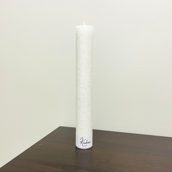 Valge taimsest steariinist looduslik sammasküünal White Natural Vegetable Stearin Pillar Candle