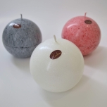 White Ball Candle, 10 cm