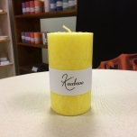 Yellow Pillar Candle, 10x6 cm