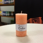 Orange Pillar Candle, 9x5 cm