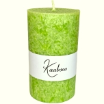 Salad Green Pillar Candle, 10x6 cm