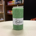 Green Pillar Candle, 9x5 cm