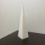 Püramiidikujuline looduslik taimsest steariinist valge käsitööküünal Natural Vegetable Stearin Handmade White Pyramid Shaped Candle