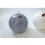 Hall looduslik keraküünal käsitöö Kaabsoo küünal - Natural handmade gray ball candle by Kaabsoo
