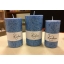 Helesinised taimsest steariinist pitsilised lauaküünlad Light Blue Pillar Candles