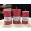 Kaabsoo punased pitsilised käsitöö lauaküünlad Red Handmade Natural Pillar Candles