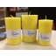 Kollased lauaküünlad taimsest steariinist Vegetable Stearin yellow pillar candles.jpg
