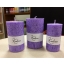 Lillad küünlad Kaabsoo pitsilised käsitööküünlad Lilac Purple Pillar Candles Handmade