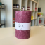 Ploomililla pitsiline käsitöö lauaküünal Eestis toodetud küünlad / Natural Plum Purple Vegetable Olive Stearin Candle