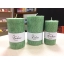 Rohelised lauaküünlad taimsest steariinist käsitöö Green Pillar Candles vegetable Stearin Handmade natural vegan candles