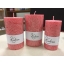 Roosad looduslikud pitsilised käsitöö lauaküünlad Pink Natural Cobweb handmade Pillar Candles