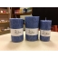 Tumesinised looduslikud puhtad lauaküünlad steariinküünladDarn Blue Natural Pillar Candles Kaabsoo
