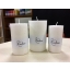 Valged looduslikud käsitöö pitsilised küünlad Kaabsoo White Natural Pillar Candles